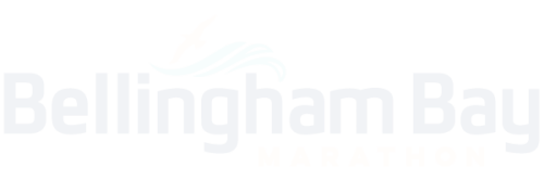 bellingham bay marathon logo in white transparent