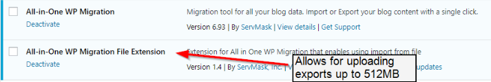 all in one wordpress migration extension