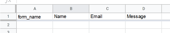 collecting contact form fill answers in Google Sheets