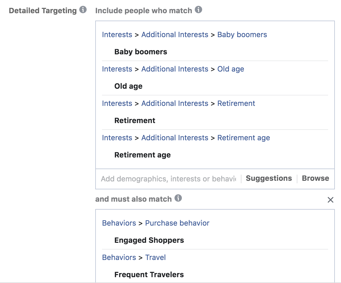 selecting age demographic for Facebook lookalike audience