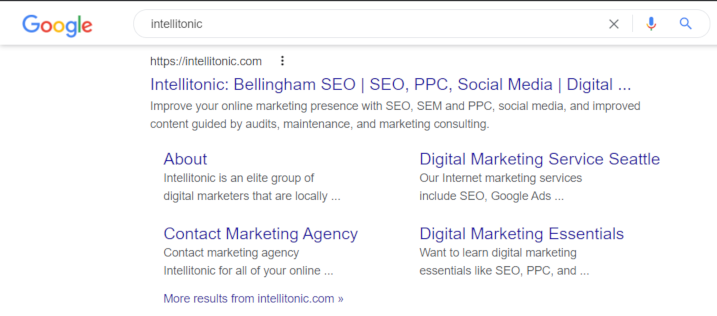 Google Ads result example for Intellitonic