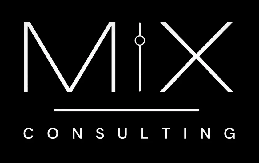 Mix Consulting black and white text logo