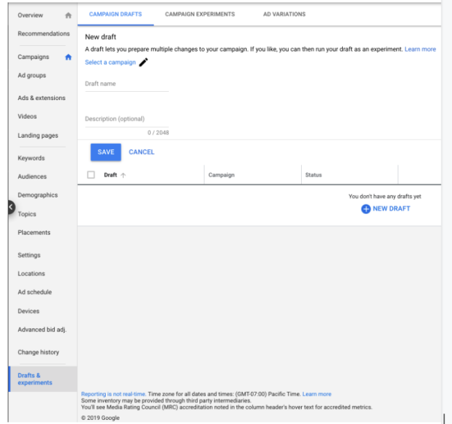 Google Ads Draft to experiment with wording of SEM ad